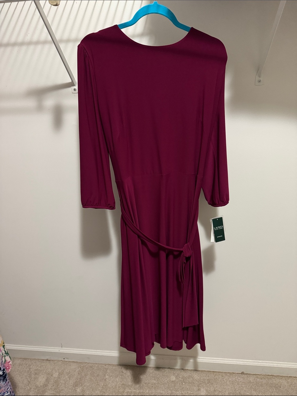Lauren Ralph Lauren Burgundy Midi Dress